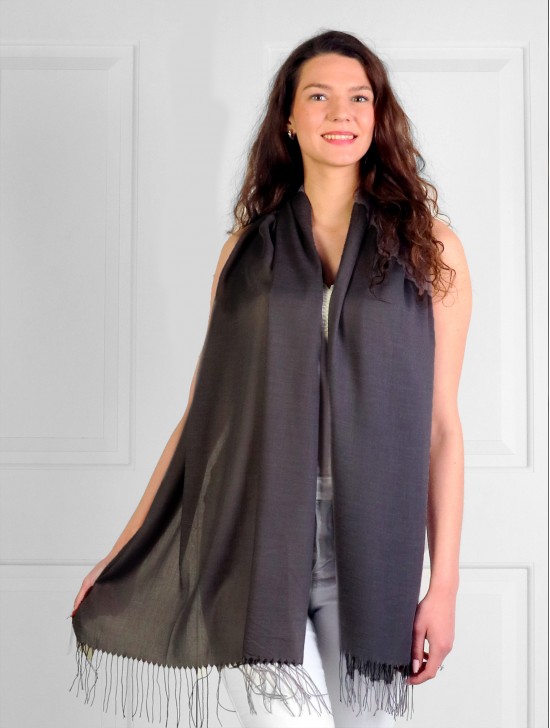 Soild Silk Blend Fashion Scarf